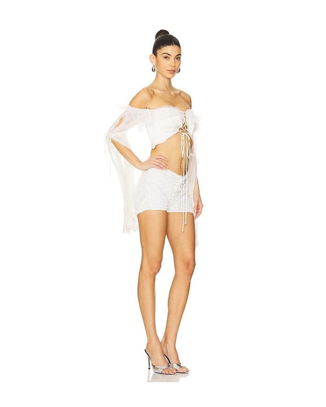 AMOR MIA White Rococo Top