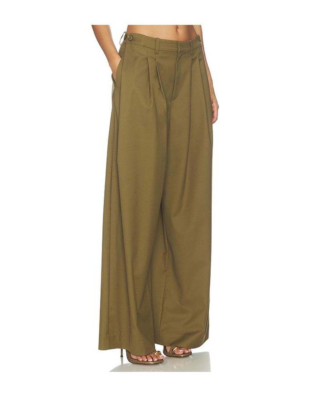 Gestuz Green Olivia High Waisted Pants