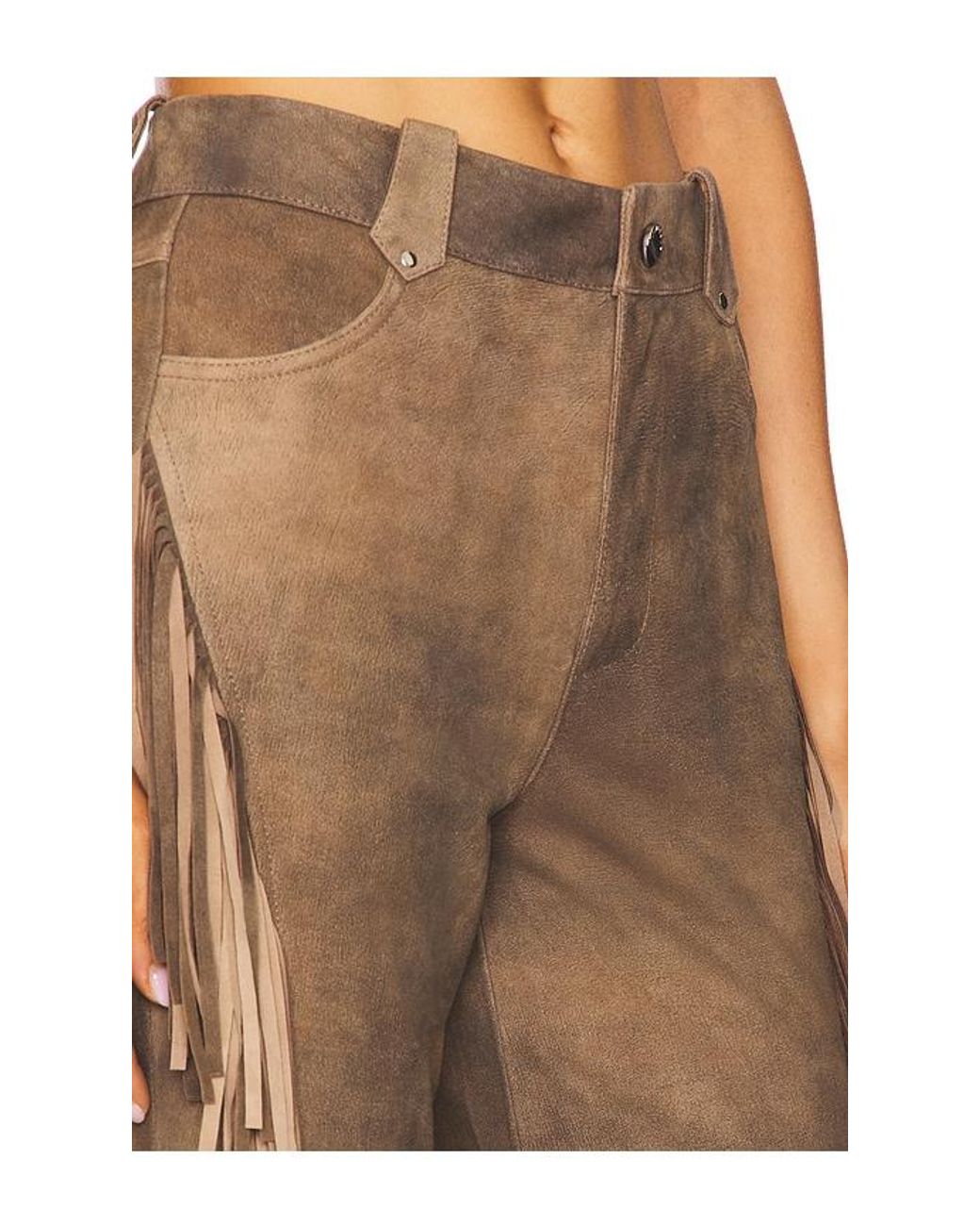 Lamarque Natural X Revolve Wendy Suede Pant
