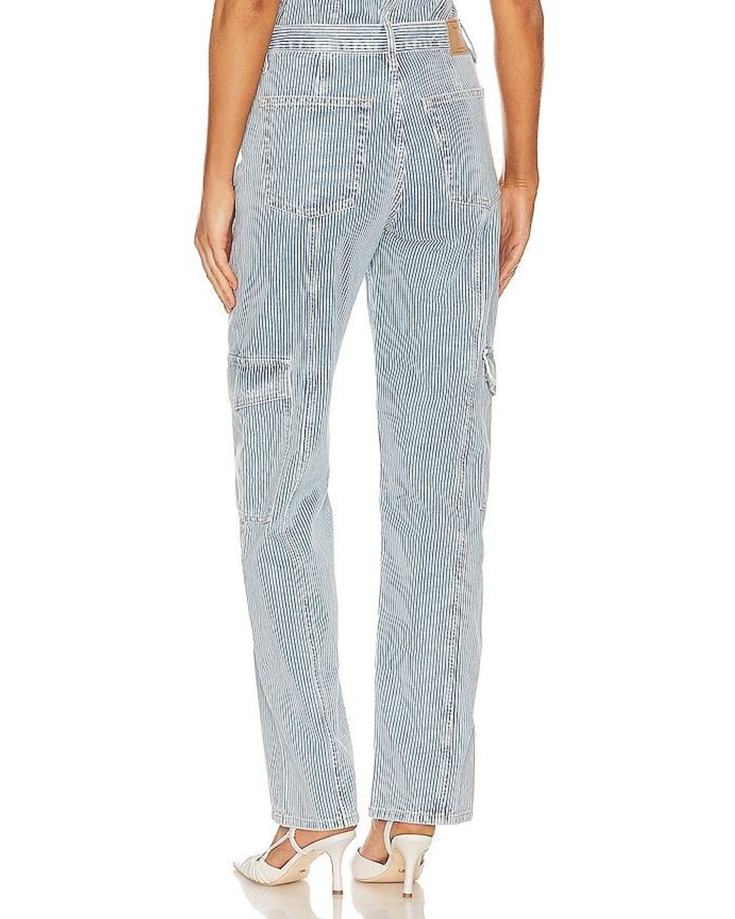 ENA PELLY Blue Diana Denim Utility Jeans