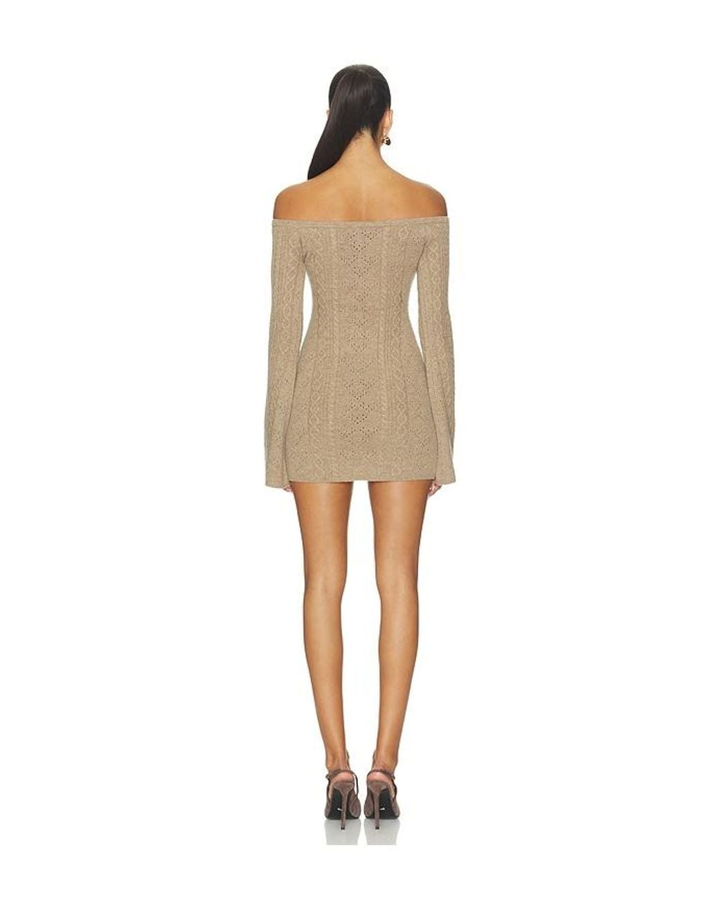 MAJORELLE Natural Gerlinde Mini Dress