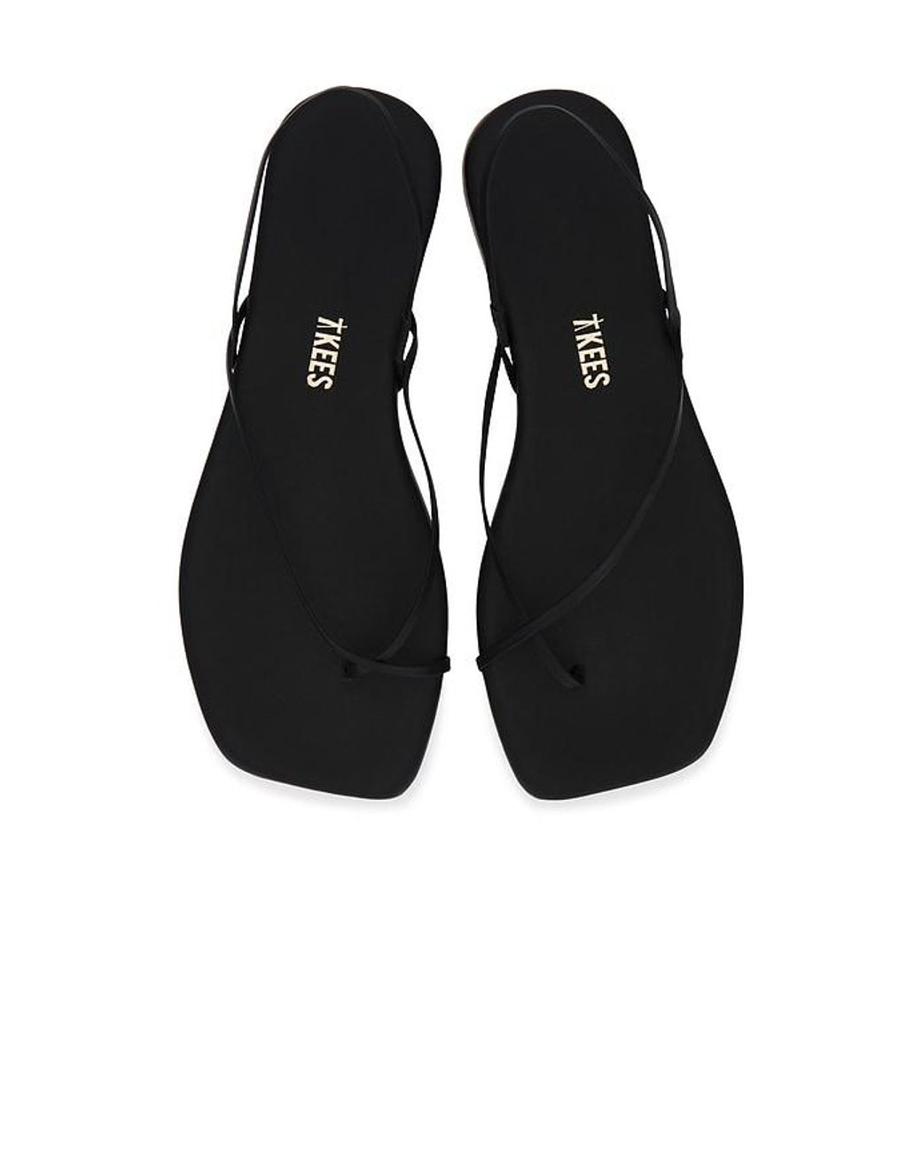 TKEES Black Square Toe Millie Sandal