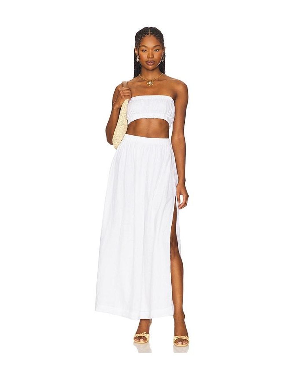 Mikoh Swimwear White Marlien Top