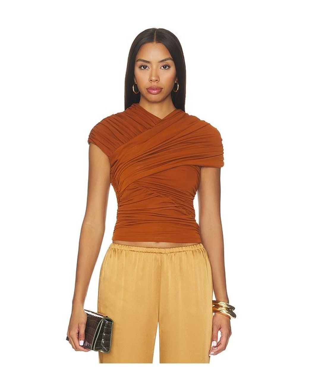 Ronny Kobo Orange Montana Top
