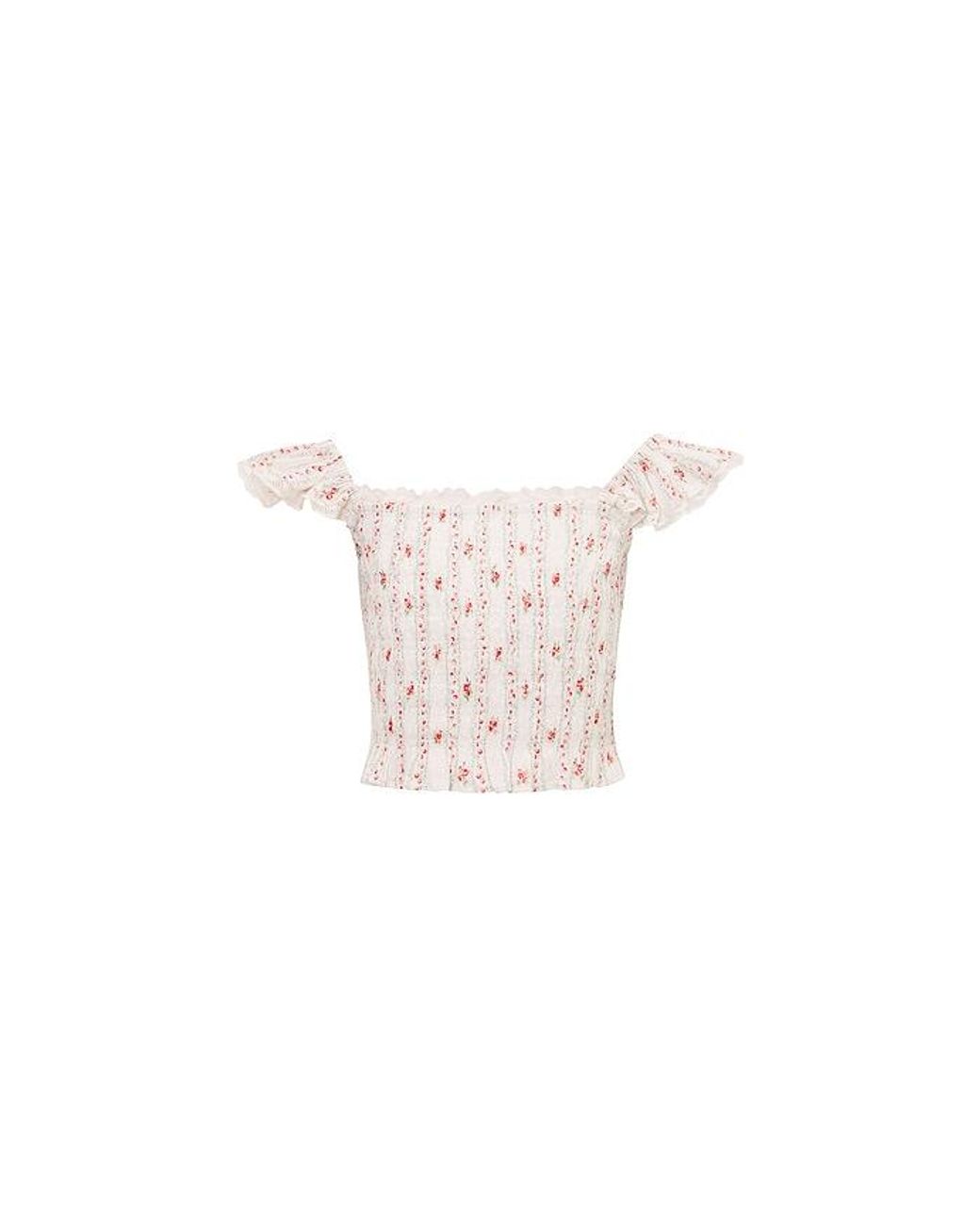 LoveShackFancy White Oberteil Caspia