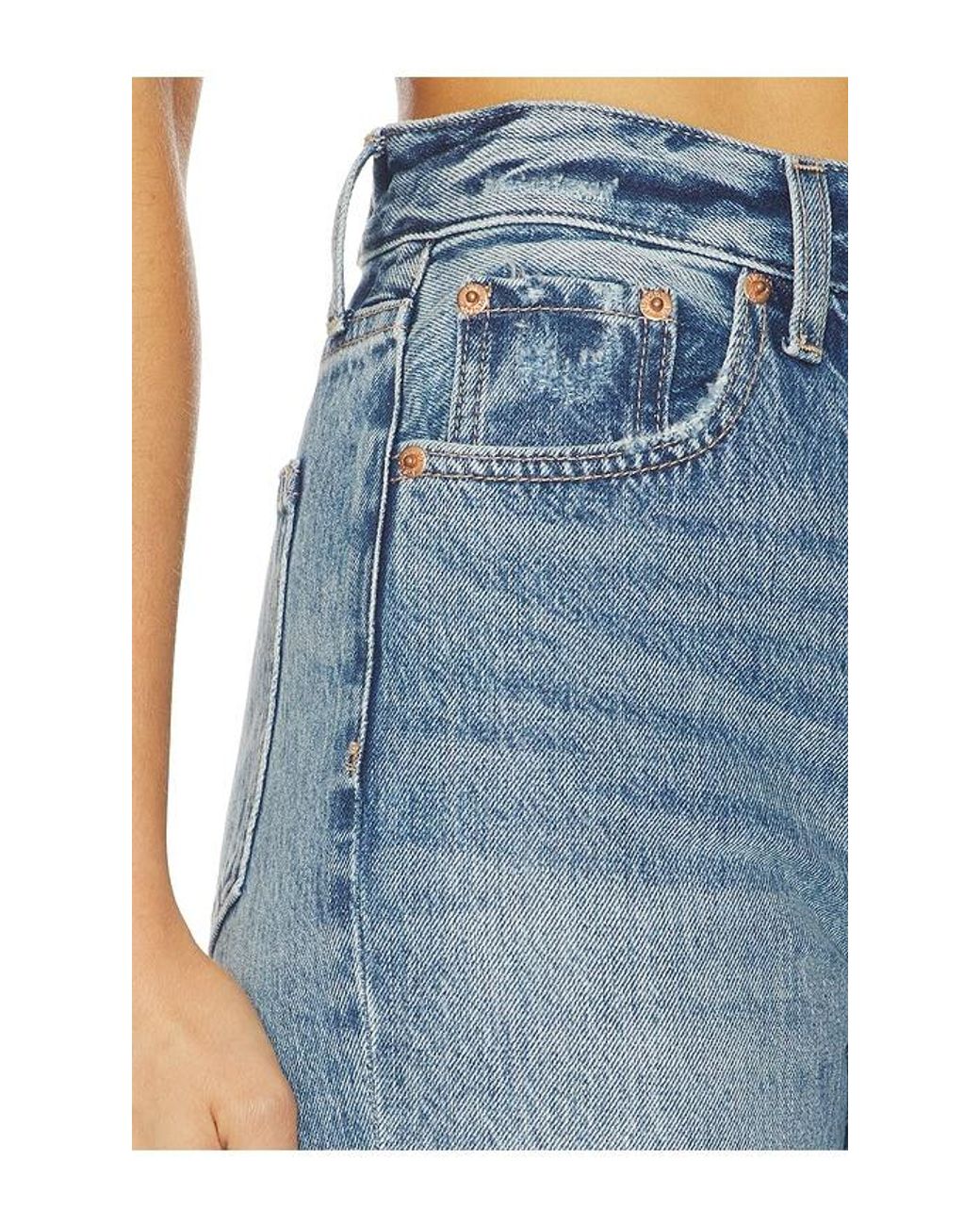 Pistola Blue Cassie Super High Rise Straight Jeans