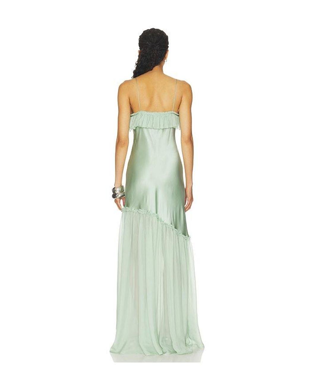 Ulla Johnson White Elaria Cami Silk Gown With Lace Up