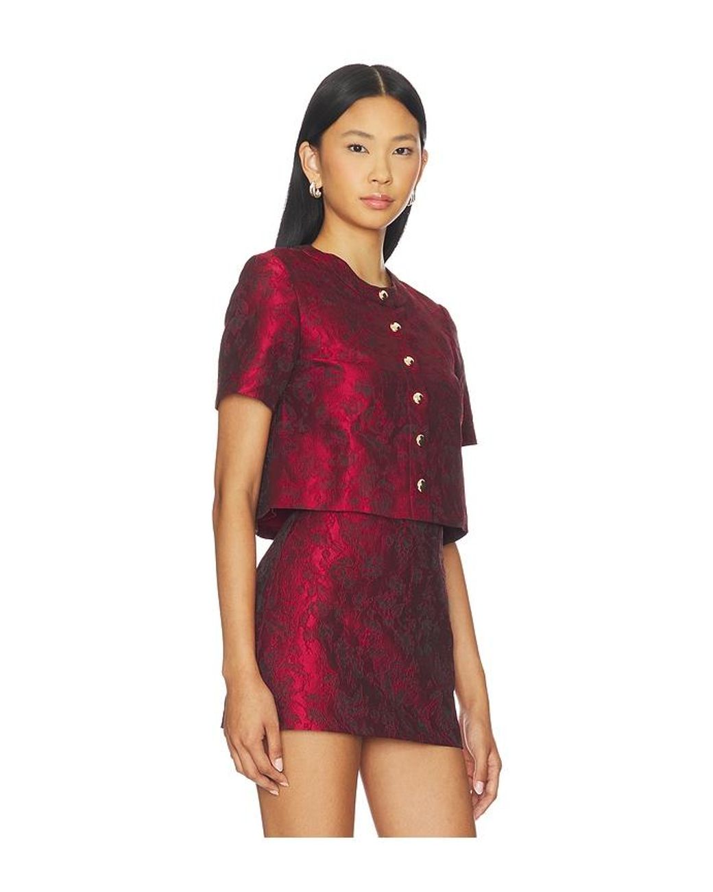 Amanda Uprichard Red X Revolve Braswell Top
