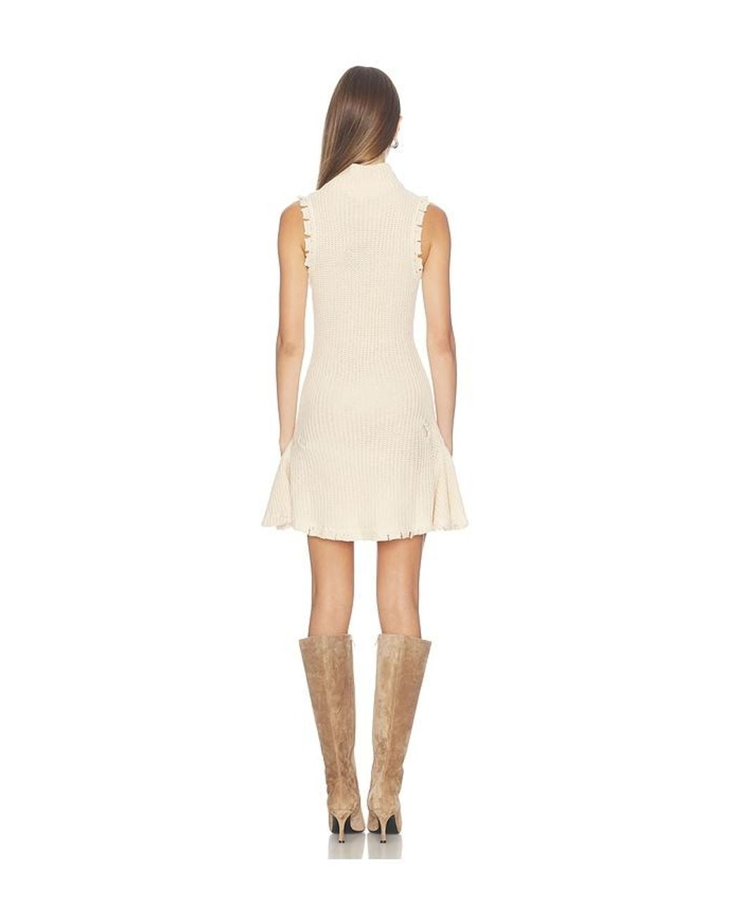 MORE TO COME Natural Kadence Mini Dress