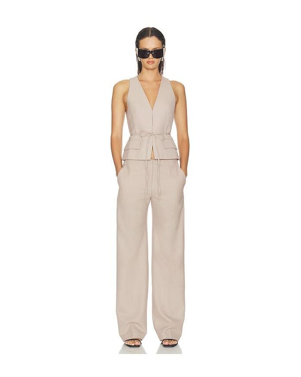 HAELO White Straight Leg Trouser