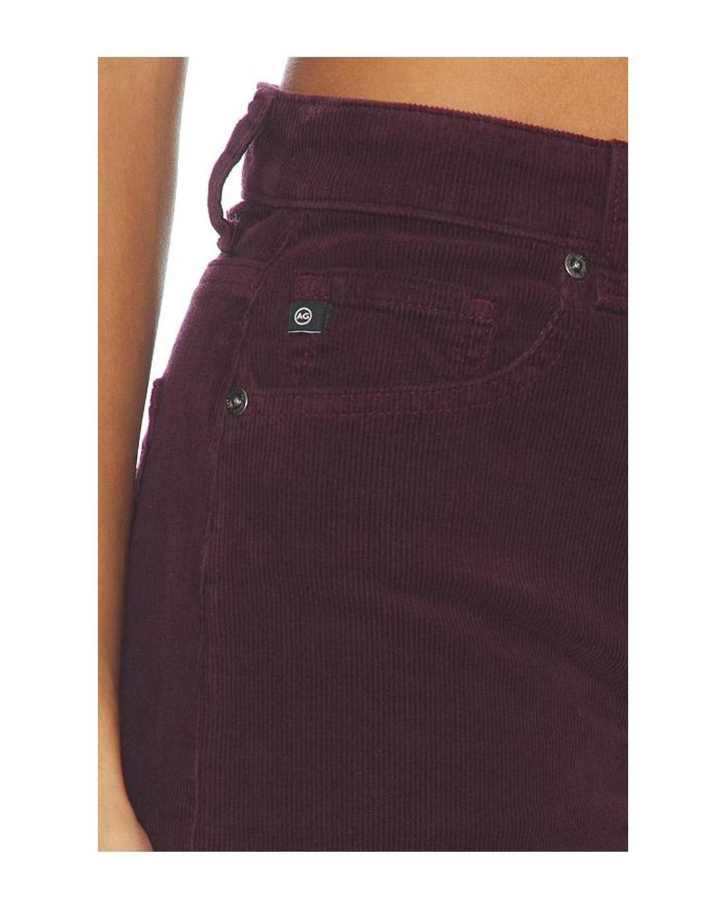 AG Jeans Purple Saige Wide Leg Jeans