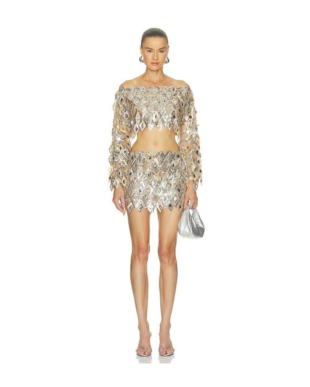 The Dolls House Metallic Luna Top