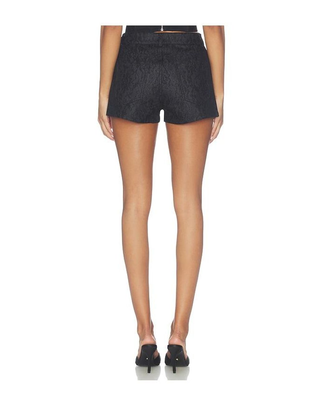 Fleur du Mal Blue Lace Denim Short