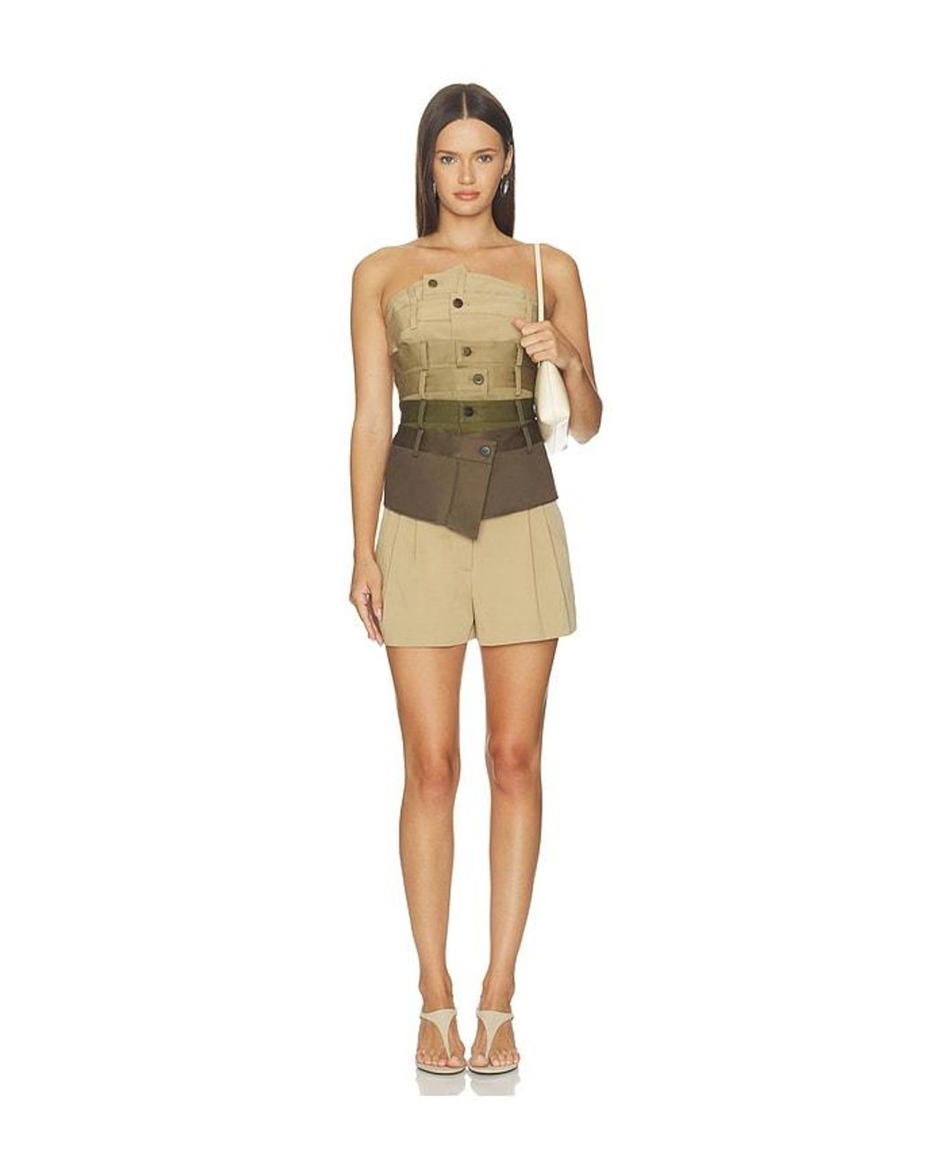 Monse Natural Triple Waistband Short