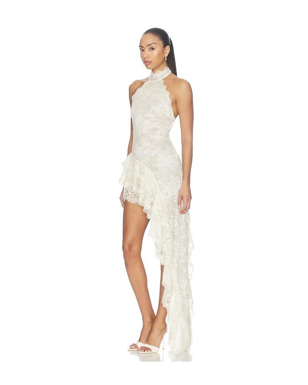 retroféte White Anselmo Lace Dress