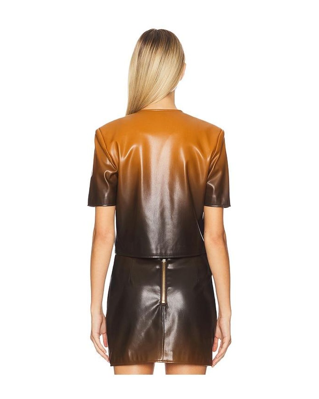 Le Superbe Orange Paradis Pleather Jacket