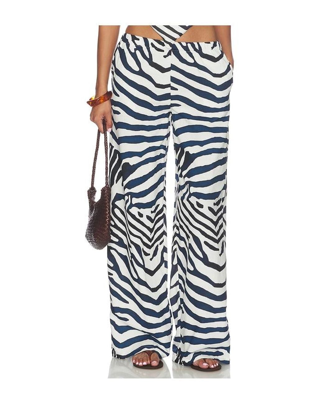 Seven Wonders White Kaeli Elasticated Palazzo Pant