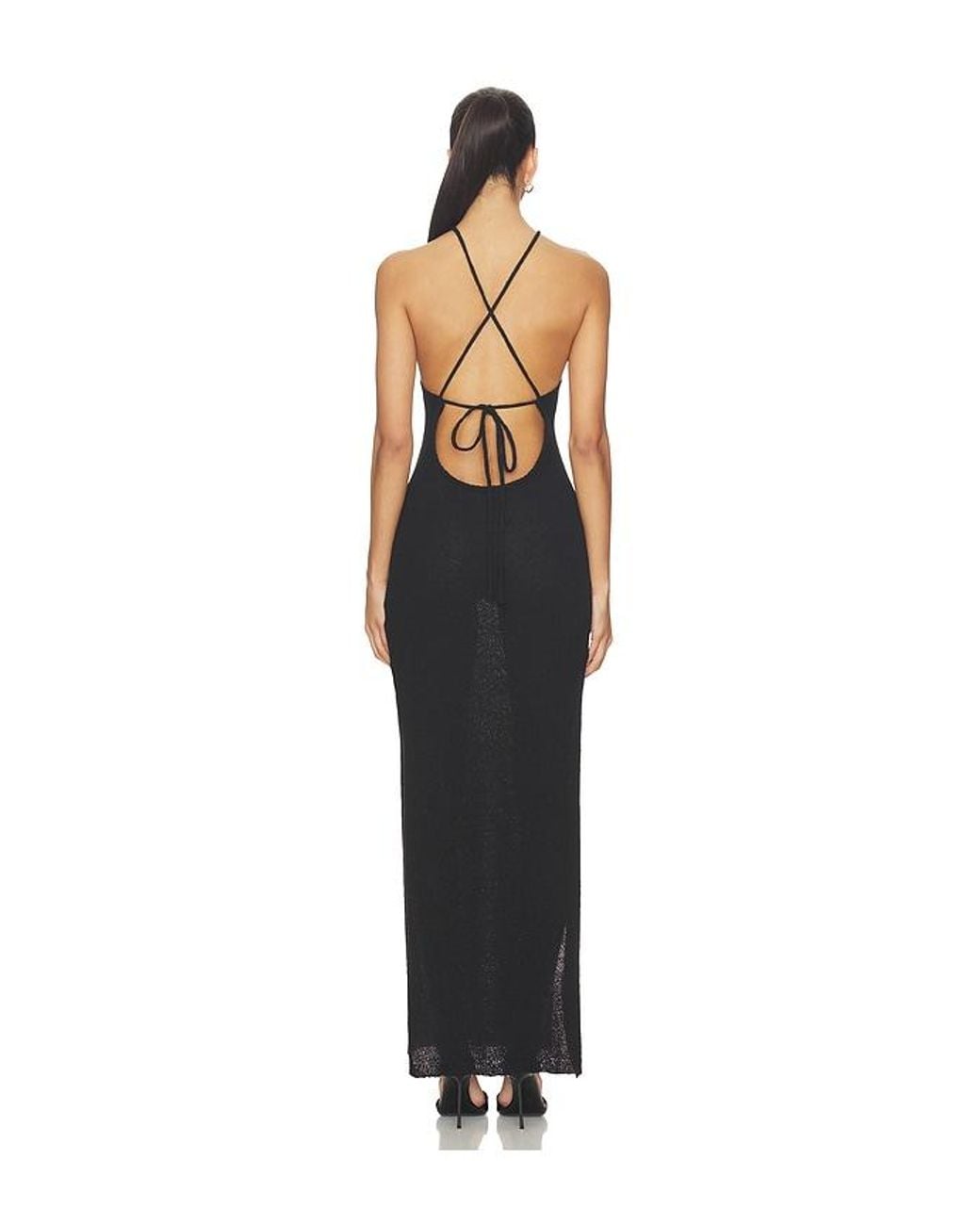 Bardot Black Larissa Halter Knit Dress