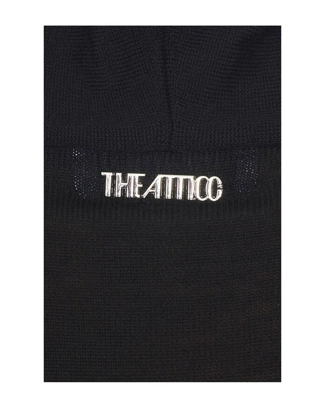The Attico Black Light Wool Mini Dress