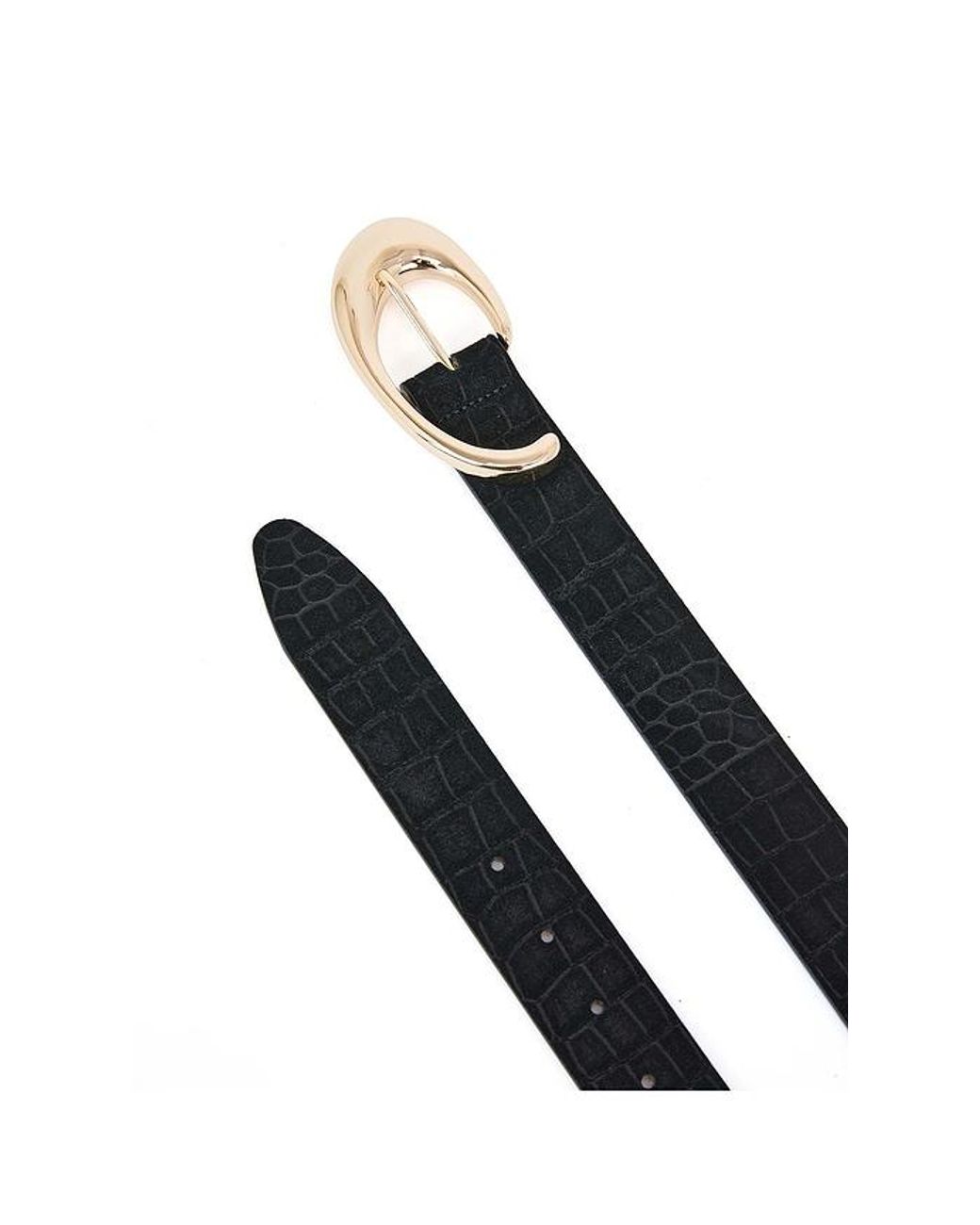 Ettika White Croc Print Belt
