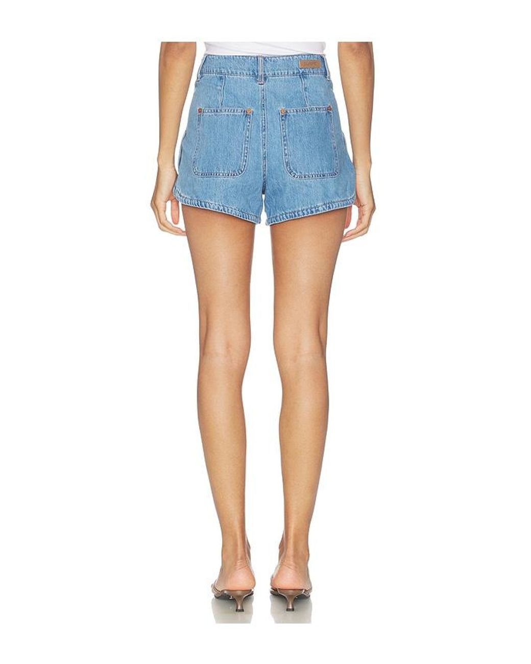 Blank NYC Blue High Waisted Shorts