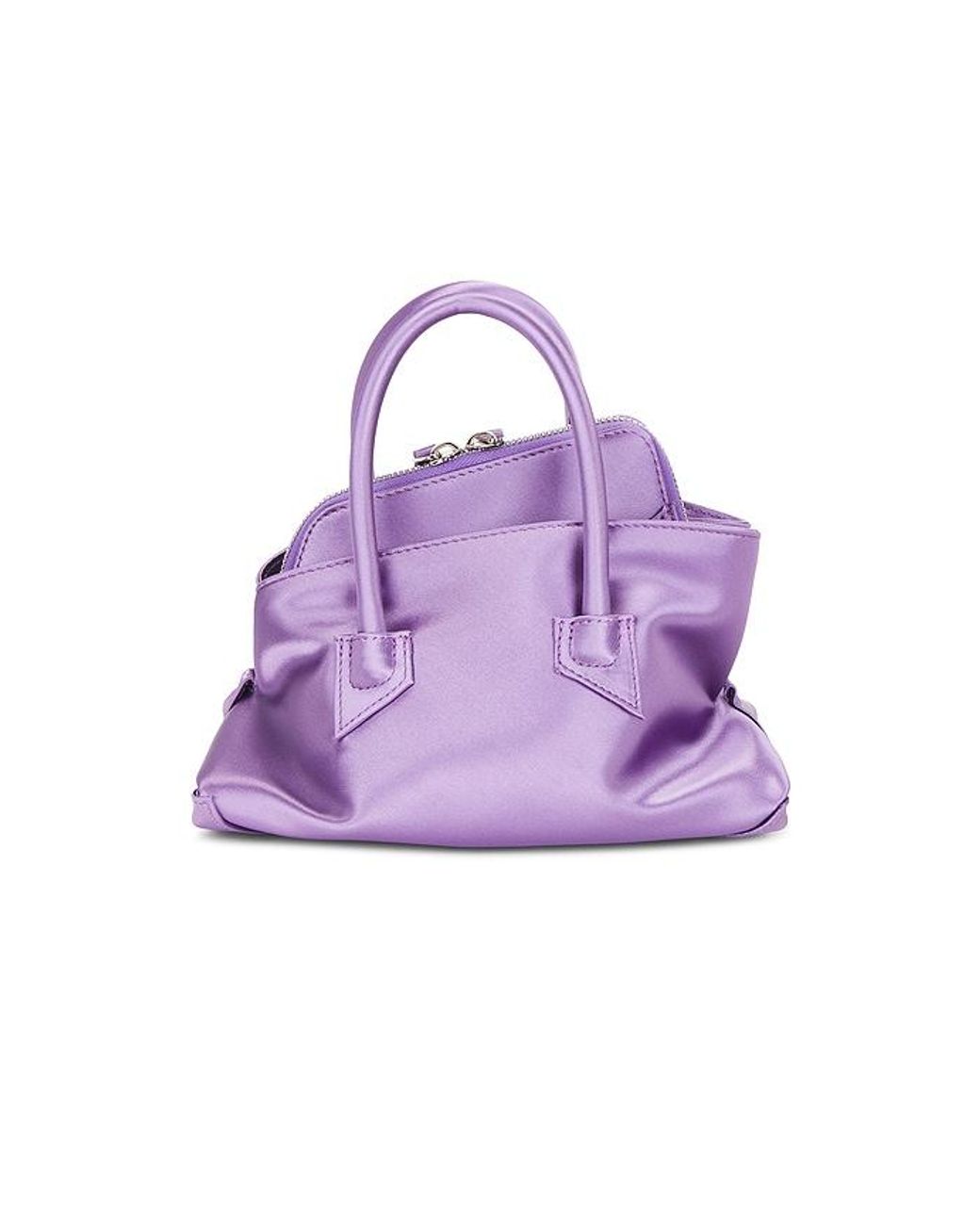 The Attico Purple La Passeggiata Mini Top Handle Bag