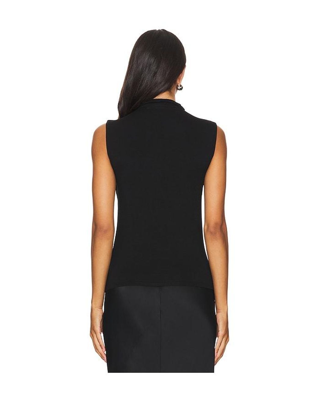 Enza Costa Black Sleeveless Twist Top
