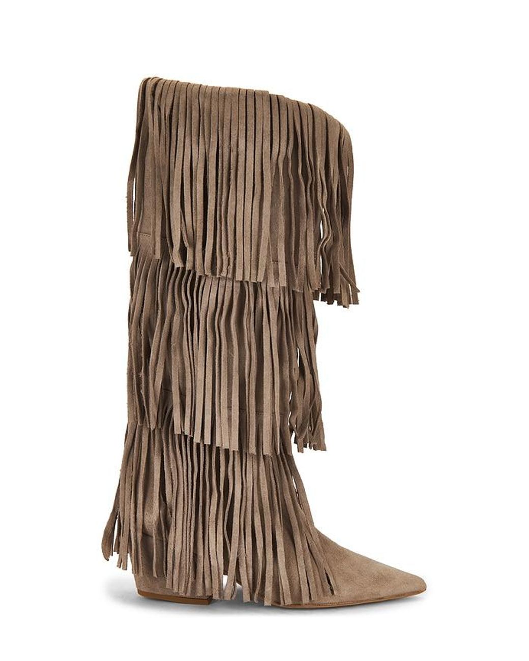 Aniye By Brown Cowboy Fringes Boot
