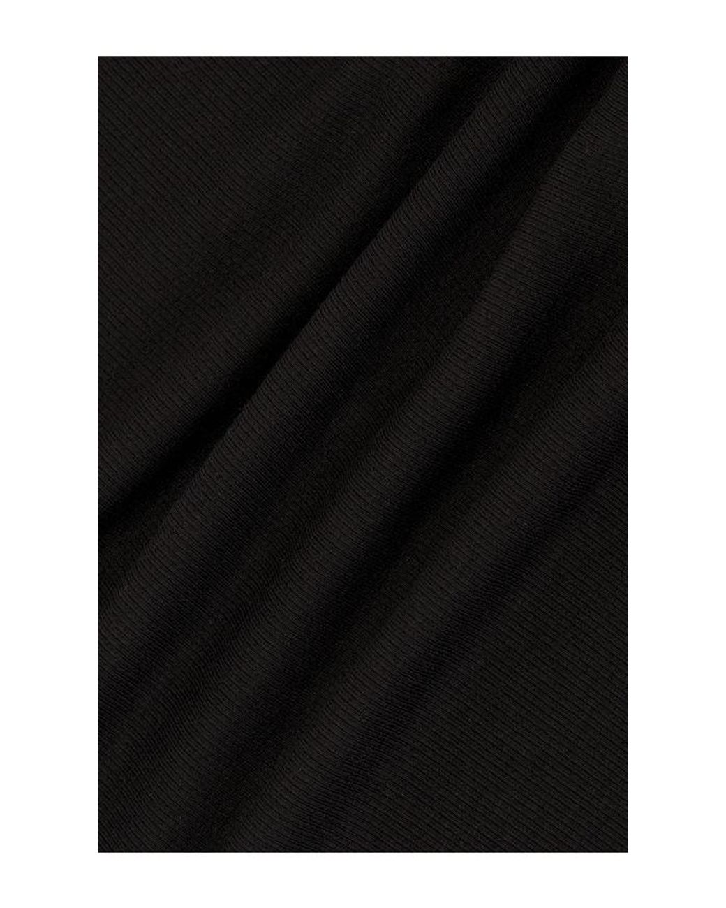 GRLFRND Black Scoop Hem Long Sleeve Tee