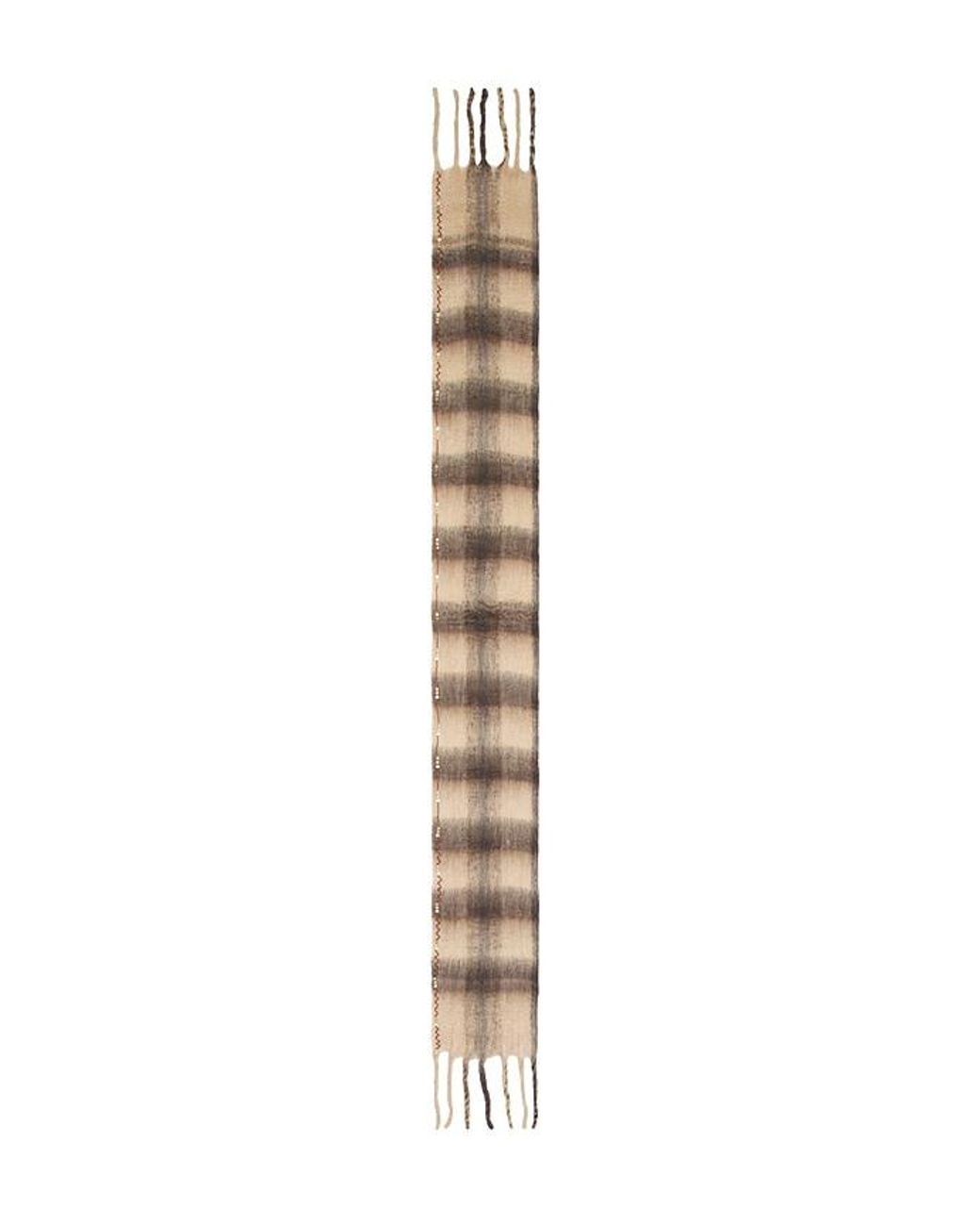 Free People Blue Highland Plaid Skinny Scarf