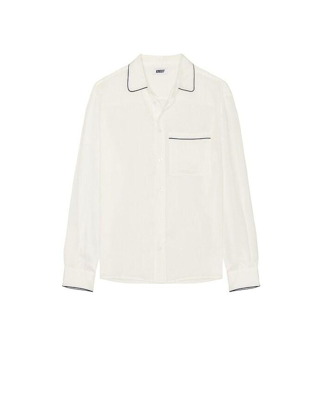 KROST White Jordan Piping Shirt for men