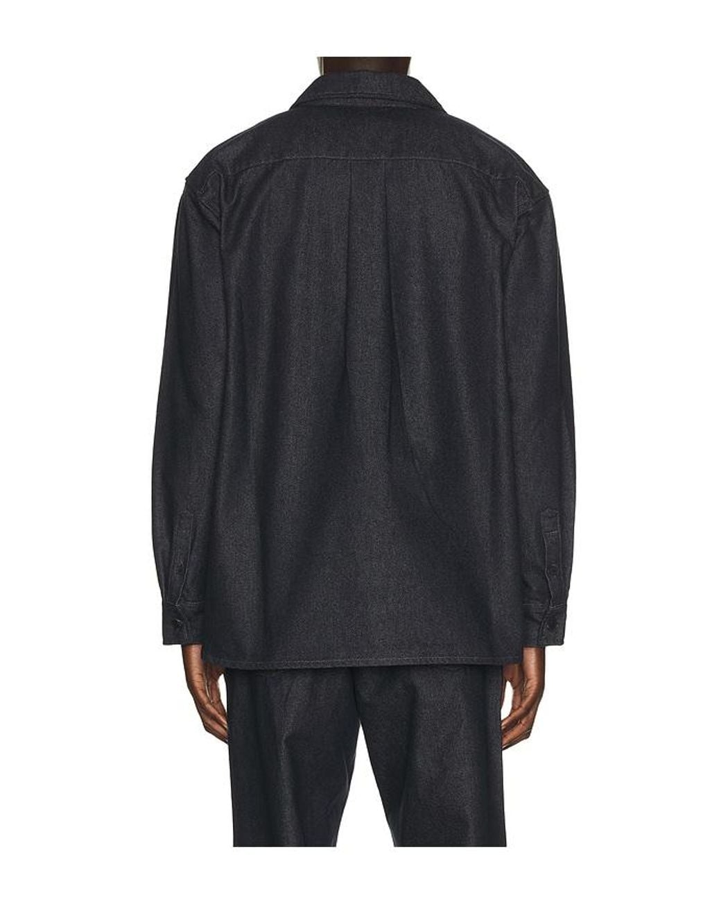 LE17SEPTEMBRE Black Denim Over Shirt for men