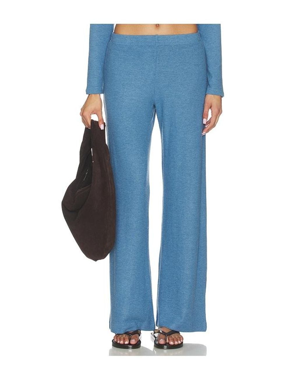 Leset Blue Lauren Wide Leg Pant