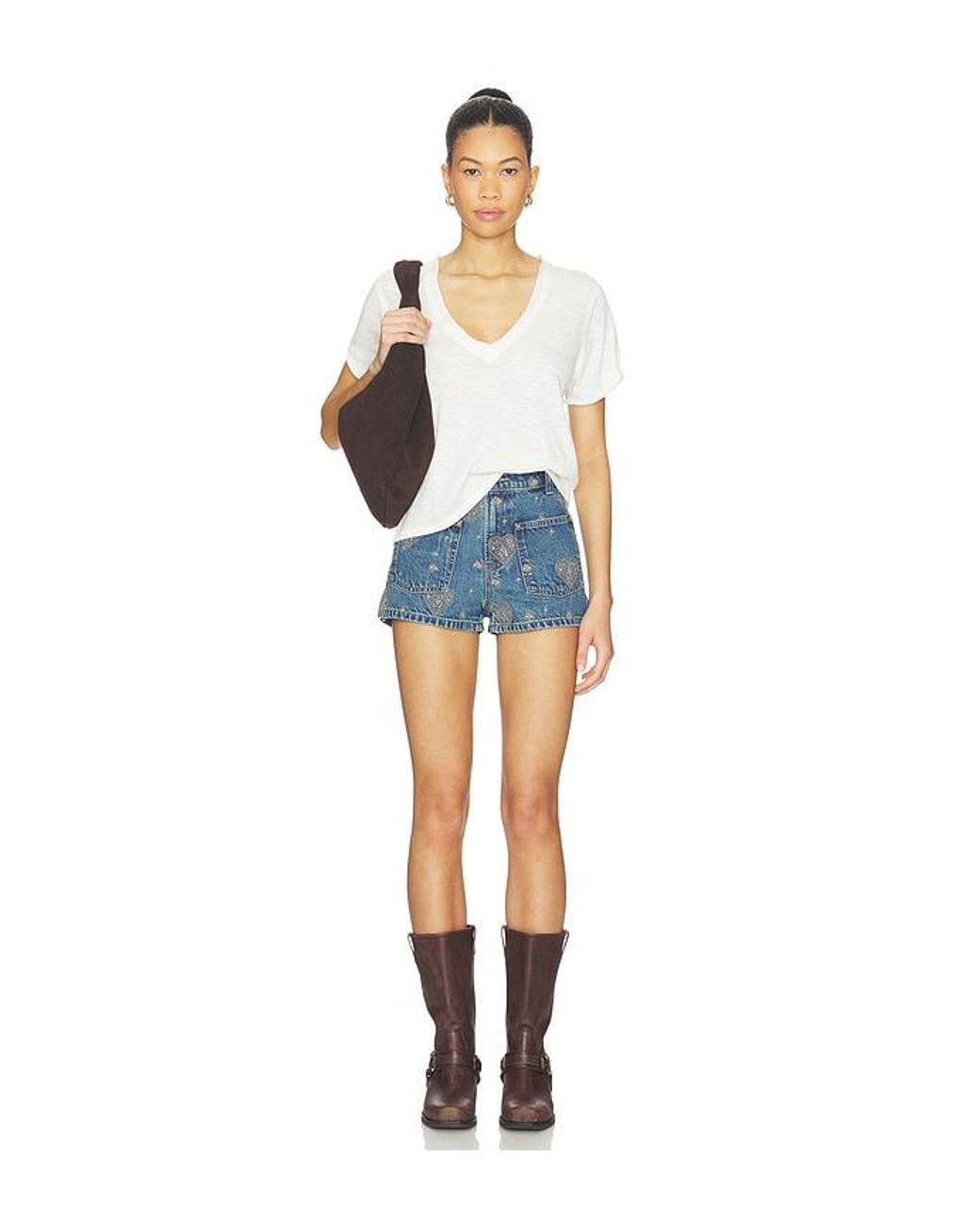 Free People White X We The Free Take 2 Tee
