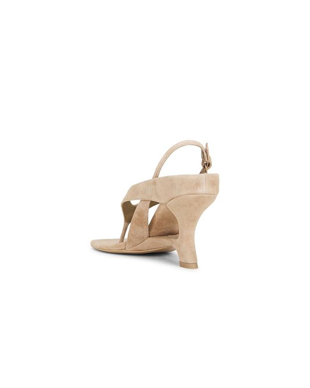 Jonathan Simkhai White Darya Suede Wedge Thong Sandal