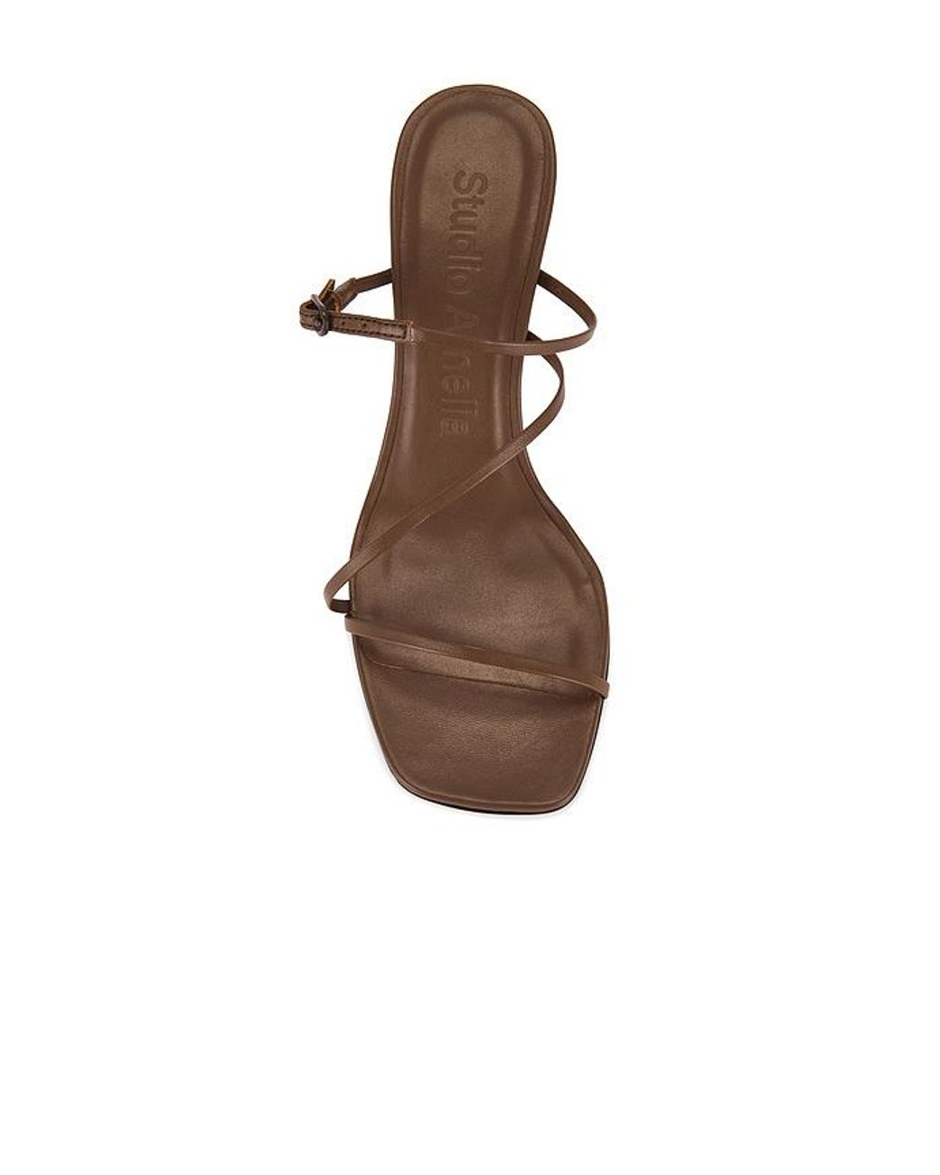 STUDIO AMELIA Brown Bias Wrap 70 Heel