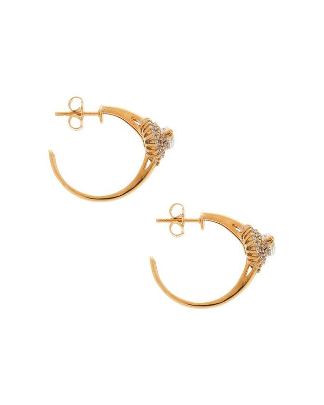 Anton Heunis Metallic Post Ring Earrings