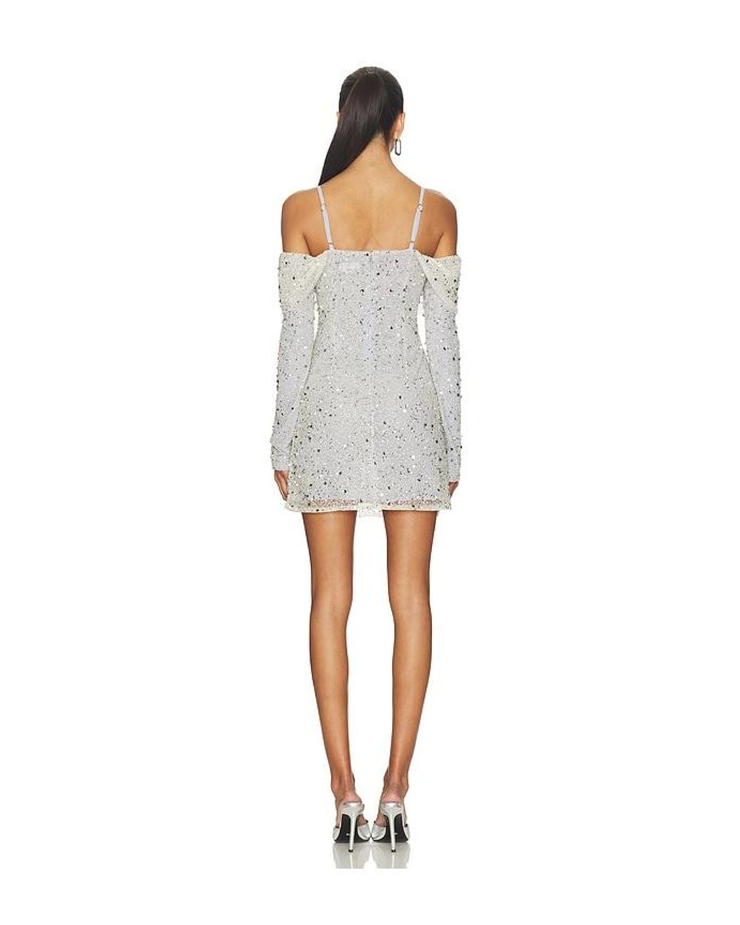 Lovers + Friends White Holly Sequin Mini Dress