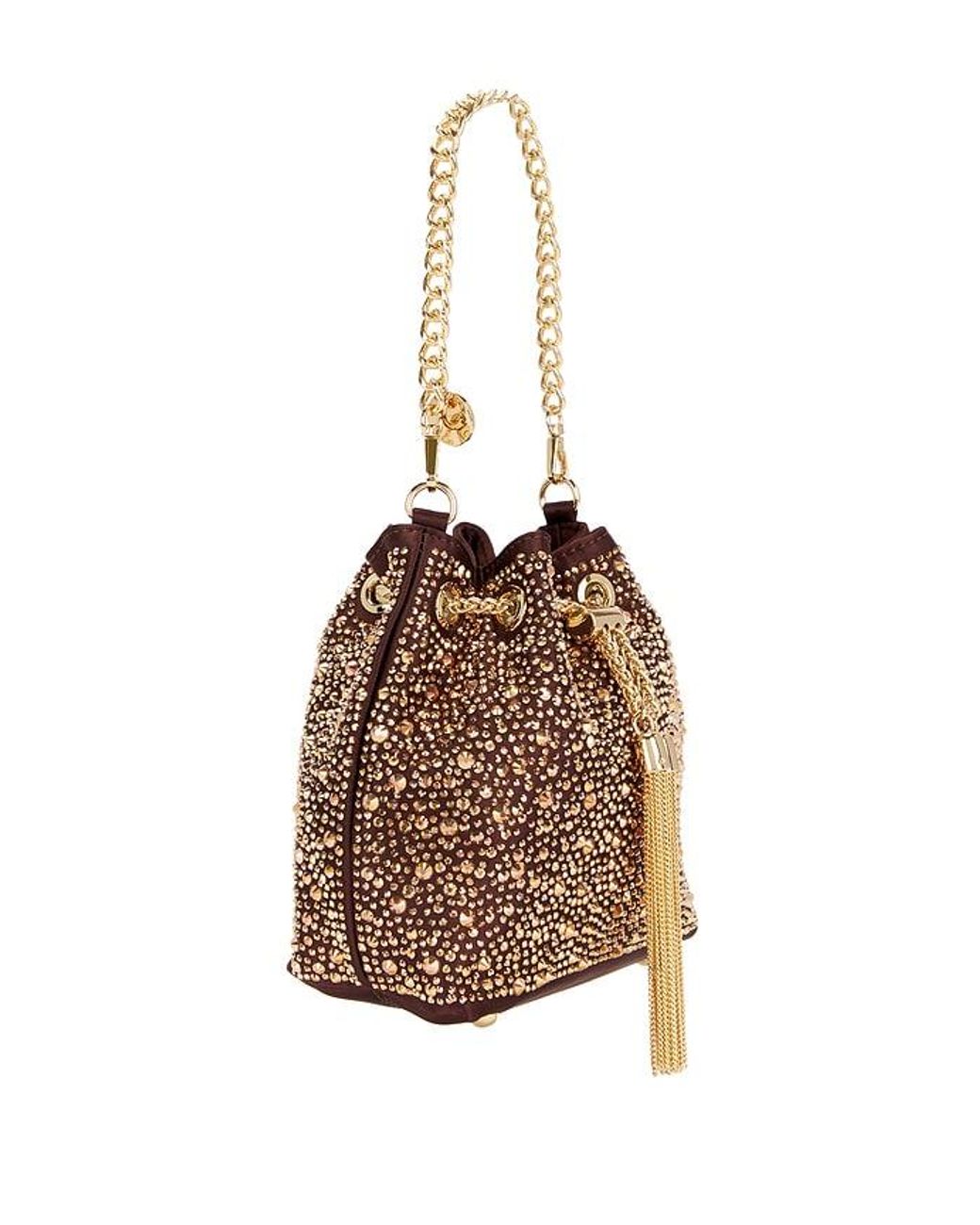 Olga Berg Brown Mika Crystal Pouch