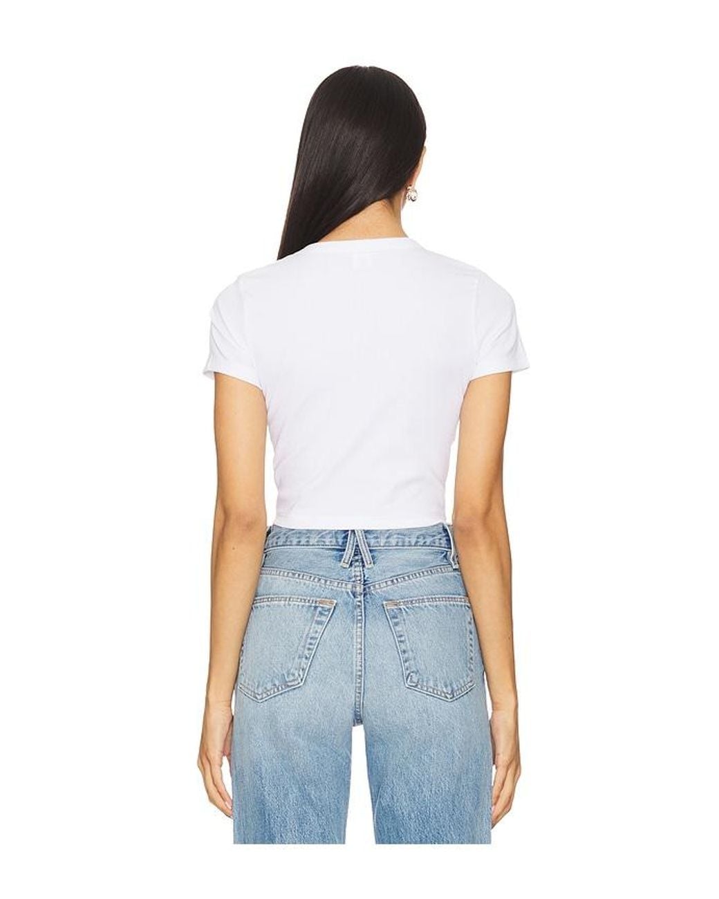 Leset Blue Kelly Crop Slim Fit Tee