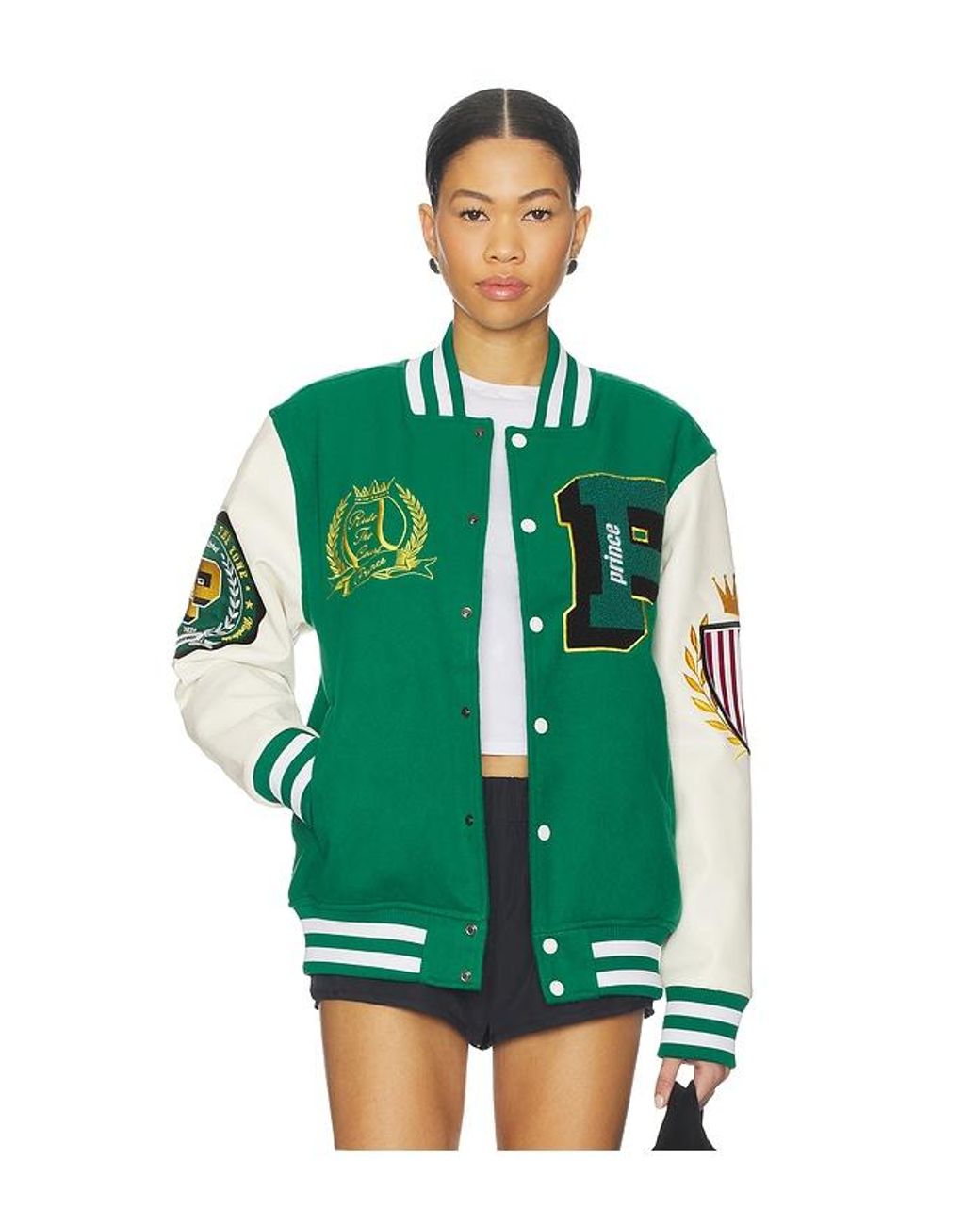 Prince Tennis Green Sports Varsity Jacket