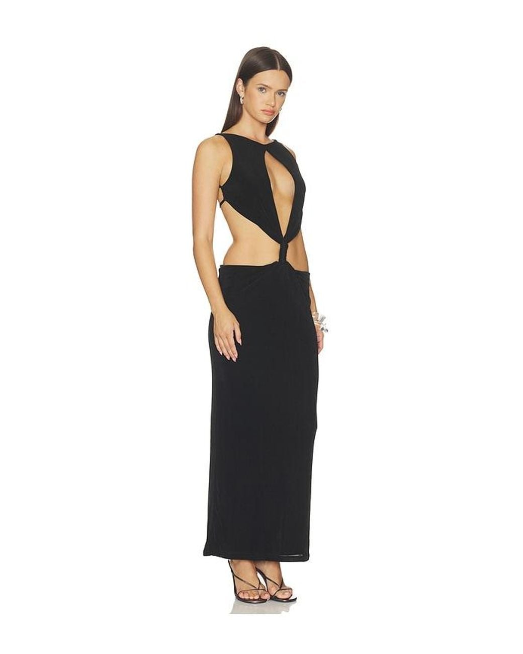 superdown Black Lennin Open Back Maxi Dress