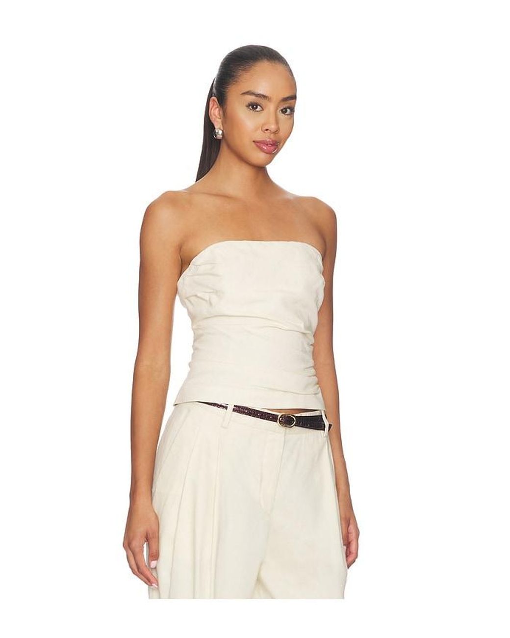 Anine Bing Natural Tyla Top