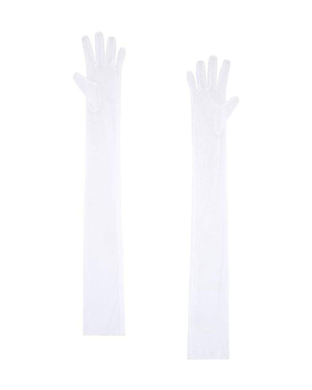 Norma Kamali White Long Gloves