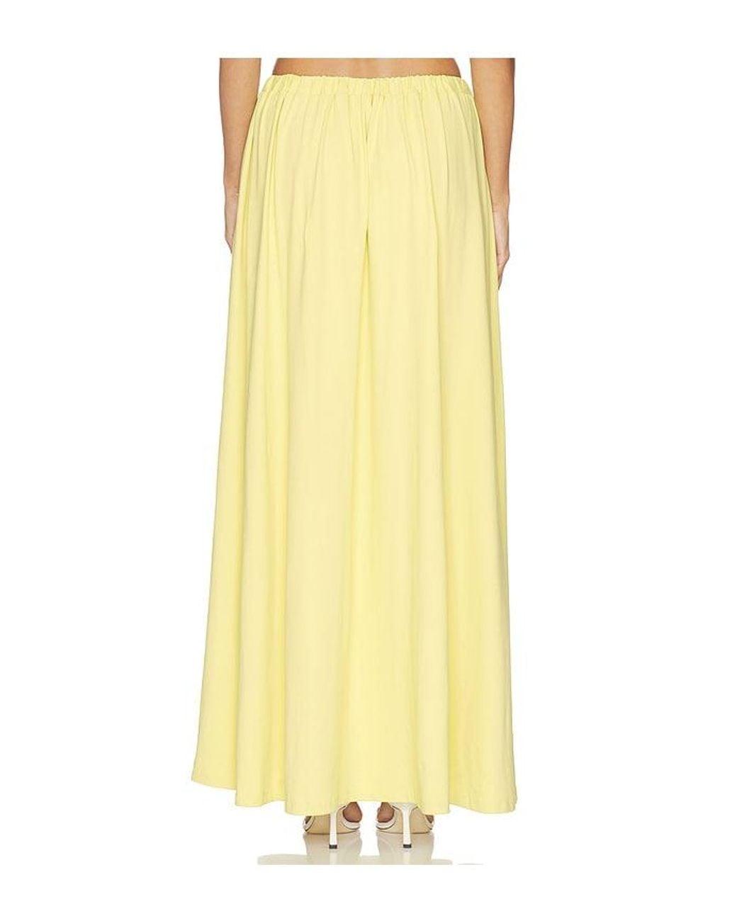 Susana Monaco Yellow High Slit Wrap Skirt