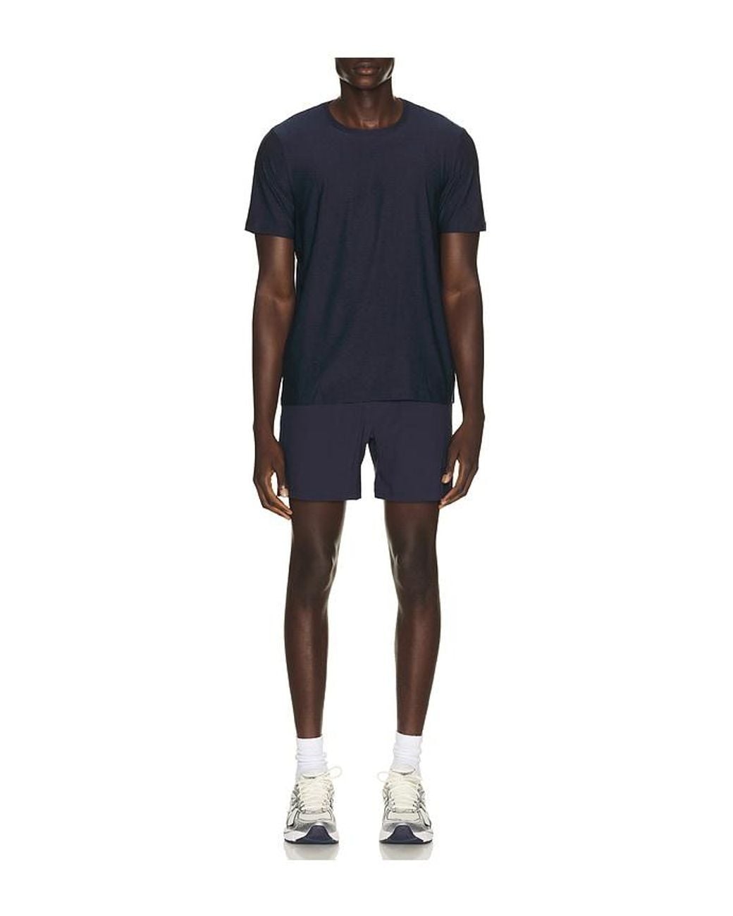 Beyond Yoga Blue Warplite Range Lined Short for men