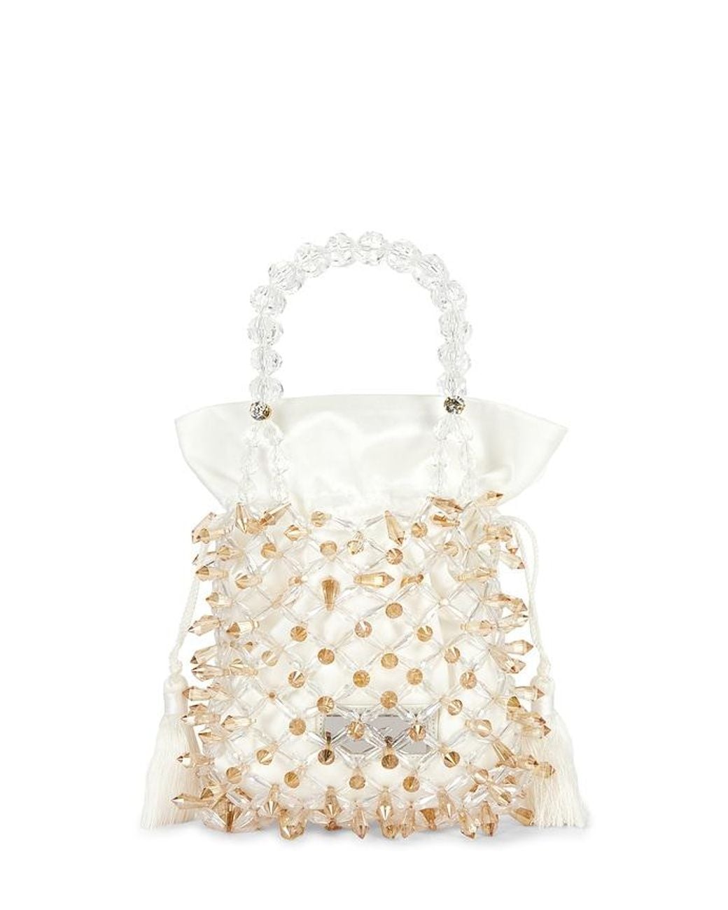 Emm Kuo Natural Beaded Pouch