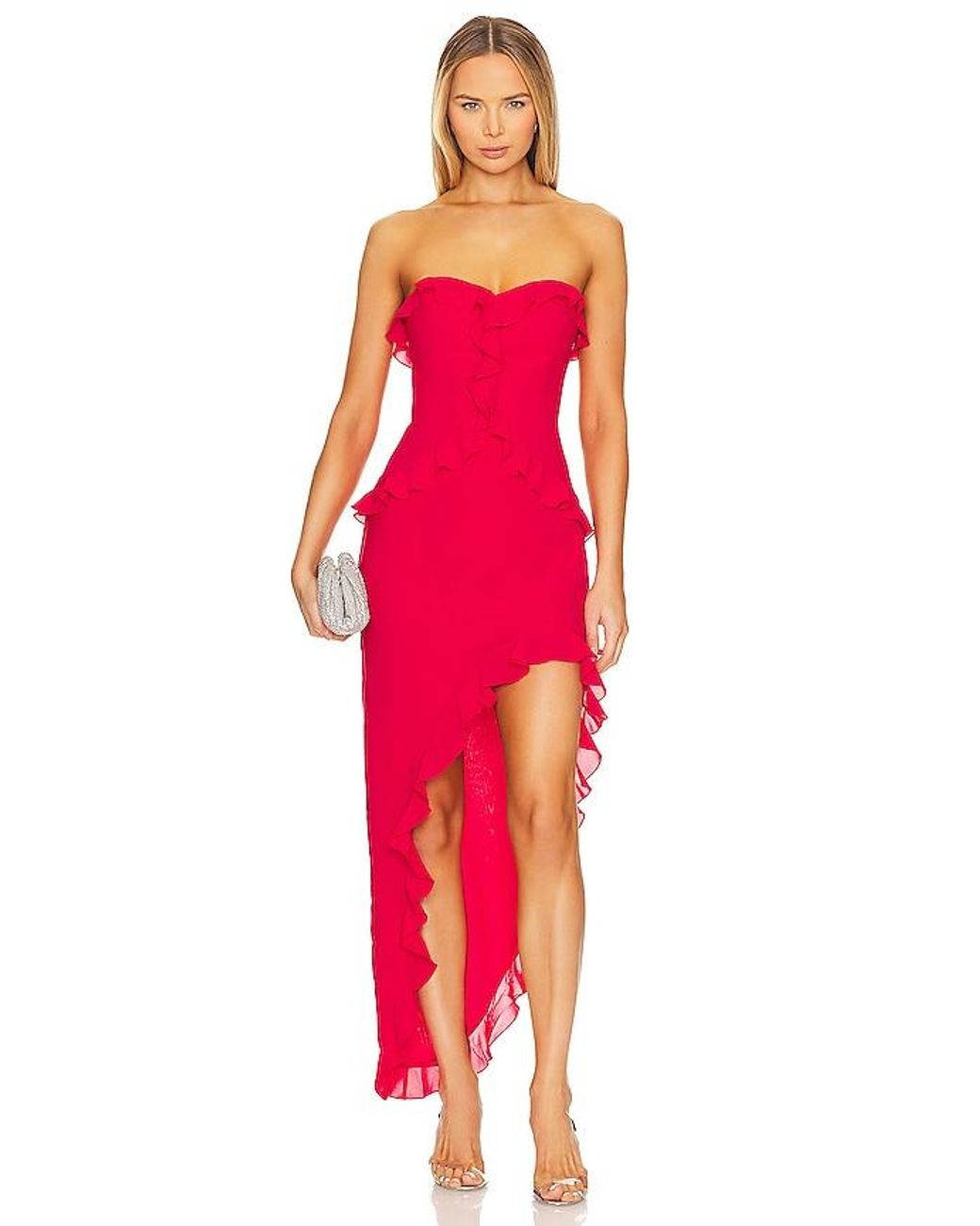 Amanda Uprichard Red Anessa Gown