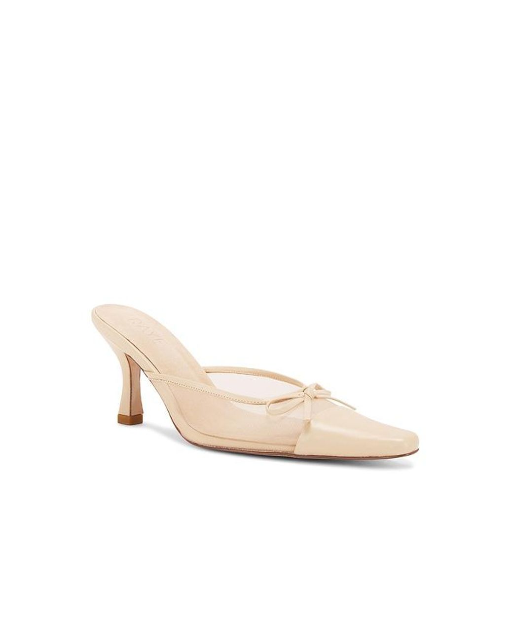 Raye White Bardot Mule
