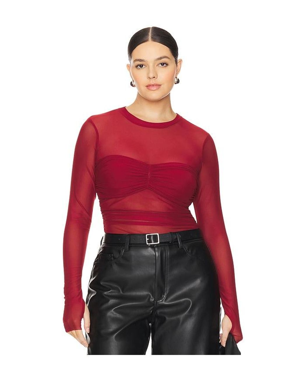AFRM Red Sandrine Top